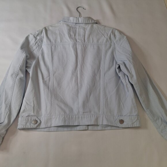 Womens Forever 21 Oversized Utility Jacket Sz XXL Baby Blue Casual Classic - Picture 5 of 12